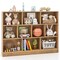 Natural Wood Storage Bookcase 10 Cube Shelves 55 Inch MDF Organizer
